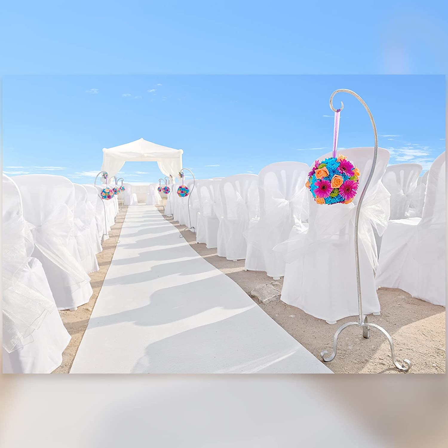 Aisle Runner White - พรมสีขาวสำหรับงานแต่งงานพรมกันลื่นสำหรับทางเดินในโรงแรมงานสังสรรค์งานเลี้ยงฉลองพรมสำหรับงานปาร์ตี้เวที