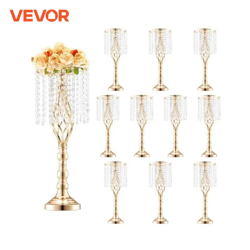 Centerpiece Vase Tall - VEVOR สูงคริสตัลดอกไม้งานแต่งงานขาตั้งโลหะจัดงานแต่งงานแจกันทองผู้ถือดอกไม้ดอกไม้ชั้นวางจอแสดงผลสําหรับงานแต่งงาน
