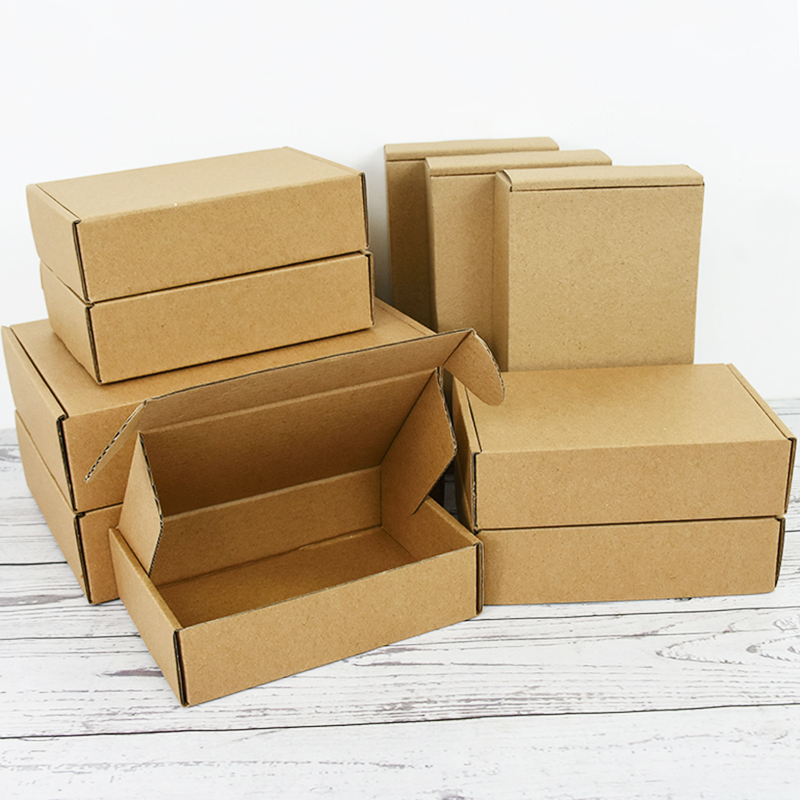Wedding Supply.Box - 5 ชิ้น 3 ขนาดกระดาษคราฟท์สีน้ําตาลกระดาษแข็งของขวัญกล่องบรรจุภัณฑ์คริสต์มาสงานแต่งงานวันเกิด Party โปรดปรานกล่องกระดาษแข็งอุปกรณ์