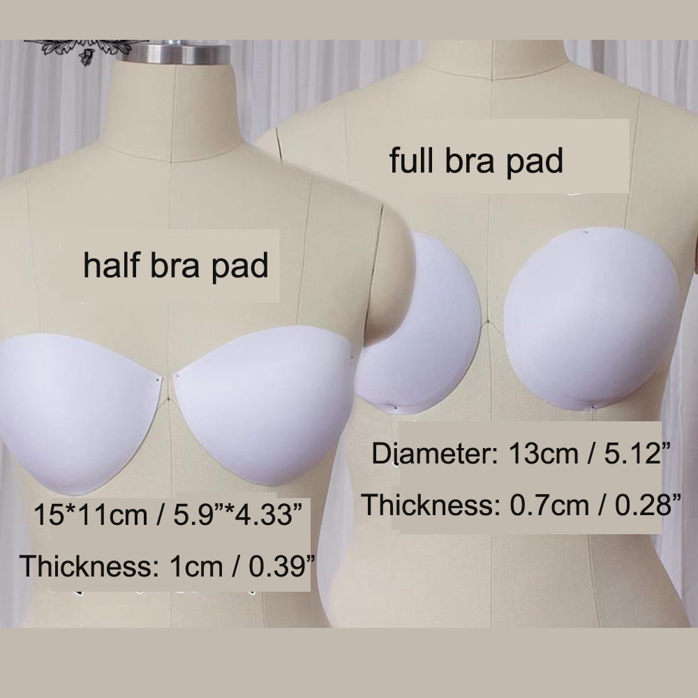 Wedding Lulu - 2 คู่ฟองน้ํานุ่มโฟม Bra Pads สําหรับงานแต่งงานชุดราตรี suimmingsuits