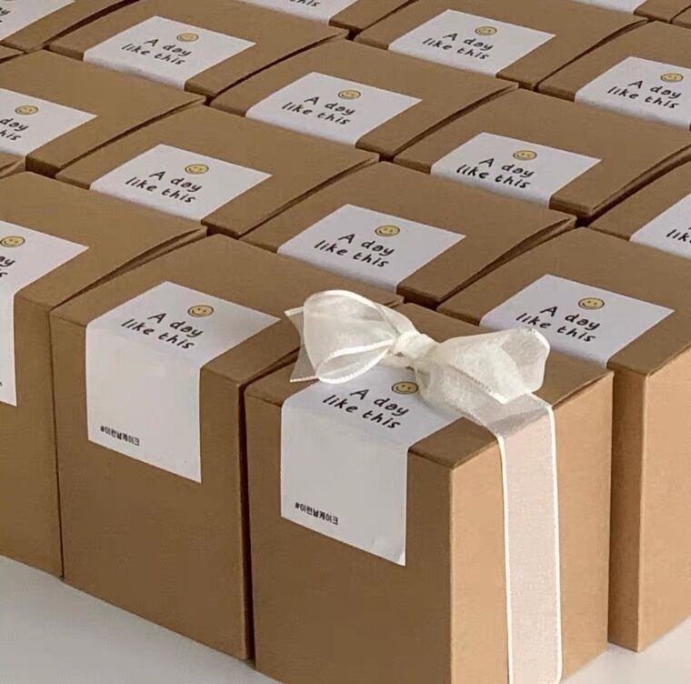 Unity Candle Set - กล่องกระดาษคราฟท์เทียนลิปสติกน้ําหอมเครื่องสําอางเค้กขนมบรรจุภัณฑ์ของขวัญงานแต่งงานวันเกิด Party โปรดปราน DIY บิสกิตเบเกอรี่ DIY