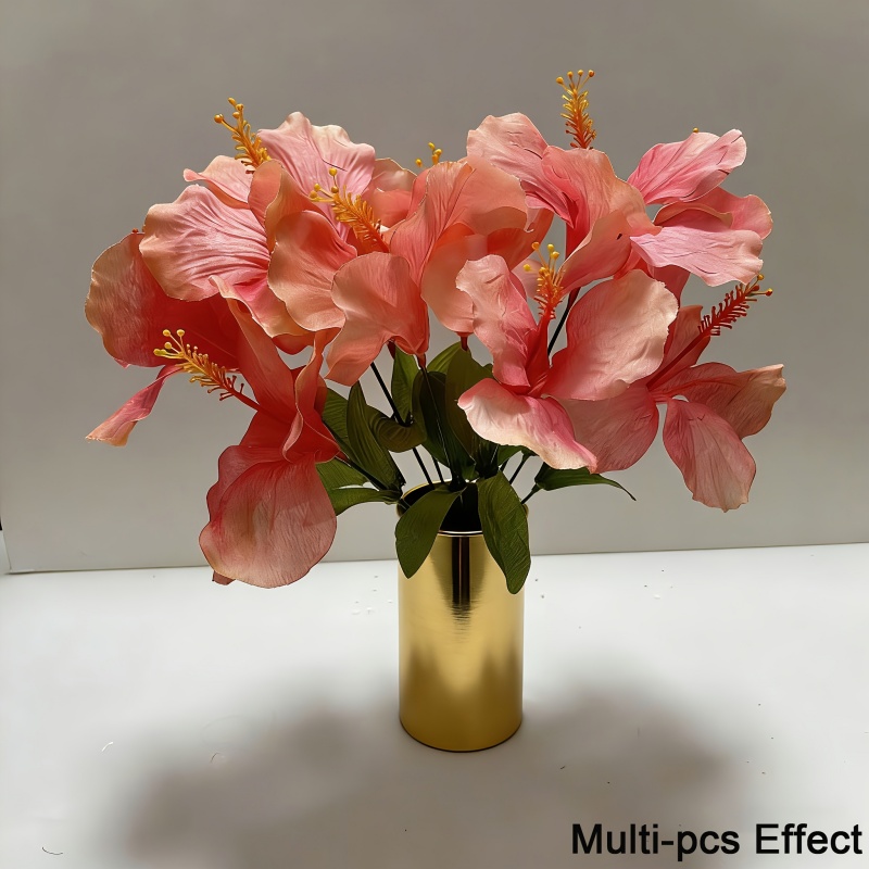 ดอกไม้ 15 ดอก = 3 ช่อของดอกชบา - Centerpiece Vase Tall บทวิจารณ์และราคา
