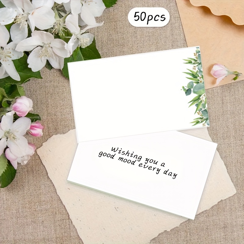 การ์ดข้อความเปล่าลายดอกไม้สีเข - Wedding Supply Company บทวิจารณ์และราคา