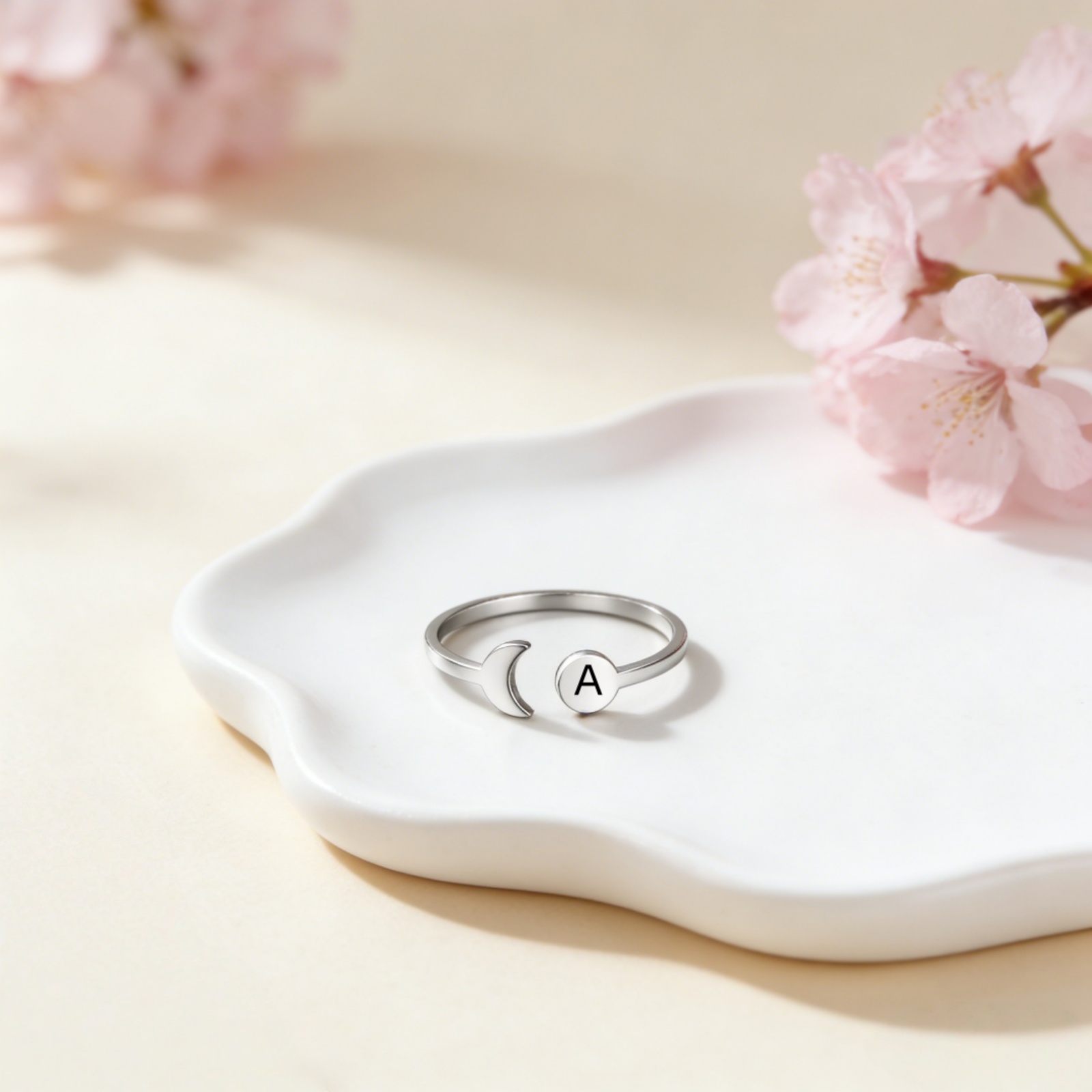 แหวนสแตนเลสสตีลรูปพระจันทร์เสี - Wedding Z บทวิจารณ์และราคา
