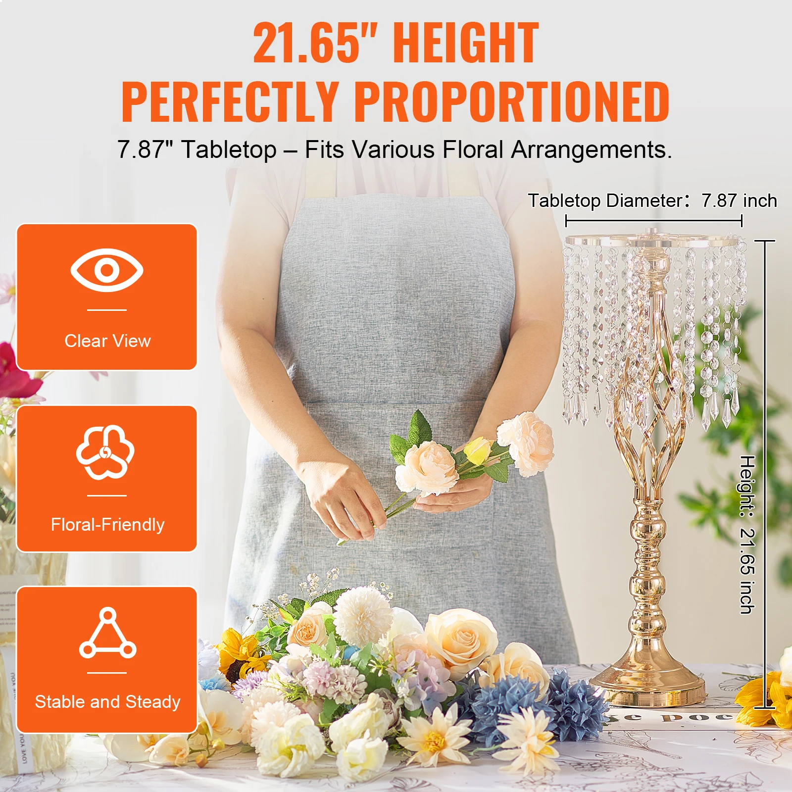 VEVOR สูงคริสตัลดอกไม้งานแต่งง - Centerpiece Vase Tall บทวิจารณ์และราคา