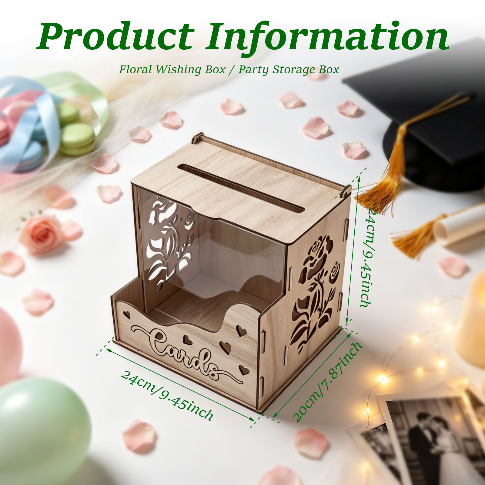 กล่องใส่การ์ดงานเลี้ยงทำจากไม้ - Wedding Card Box บทวิจารณ์และราคา
