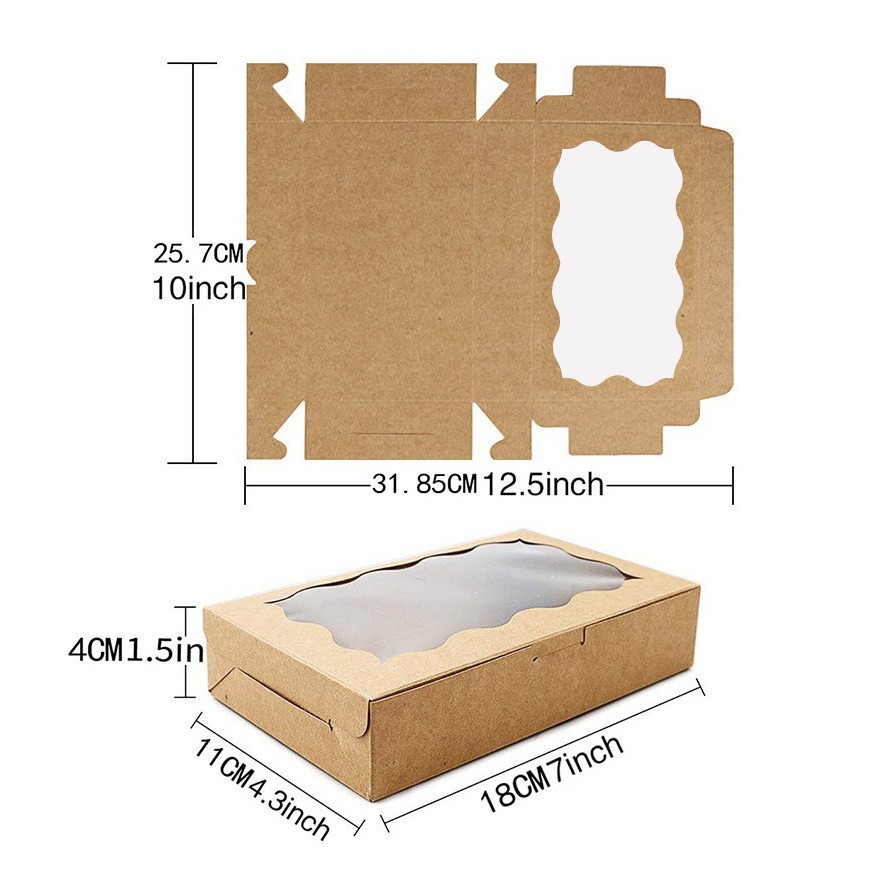 10/30/50 ชิ้นกระดาษคราฟท์กล่อง - Wedding Supply.Box บทวิจารณ์และราคา
