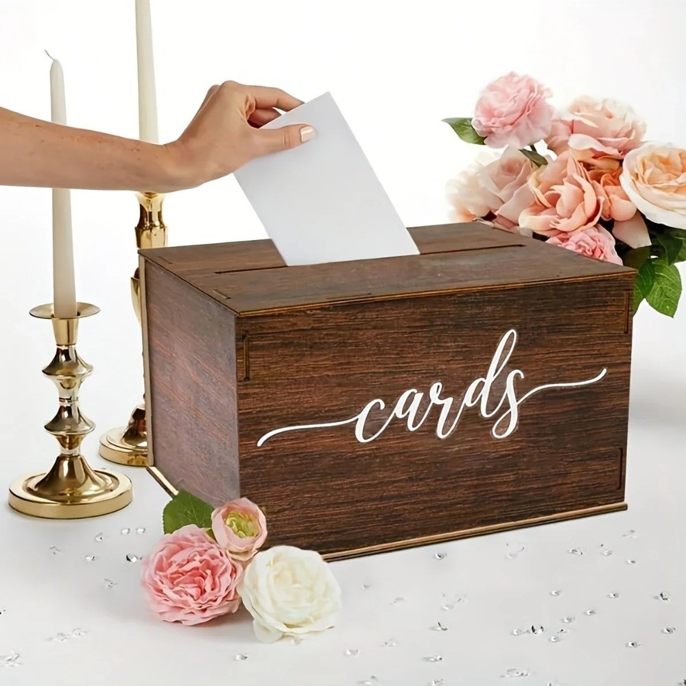 กล่องใส่การ์ดแต่งงานไม้แบบใหม่ - Wedding Card Box บทวิจารณ์และราคา