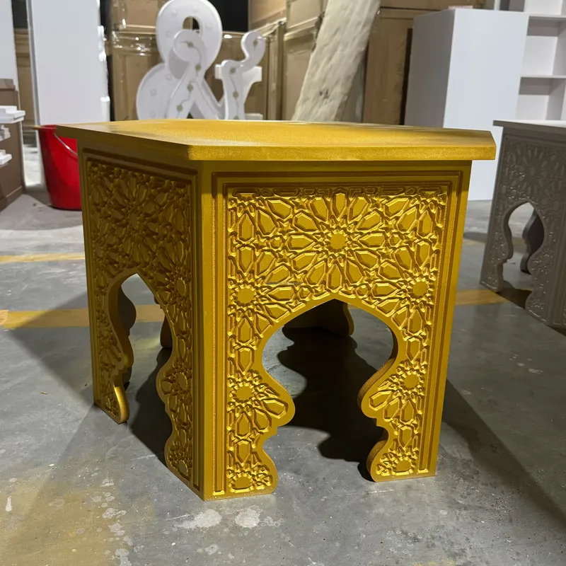 โต๊ะข้างเตียงทรงกลมลายดอกไม้สไ - Indian Wedding Decor Supply บทวิจารณ์และราคา