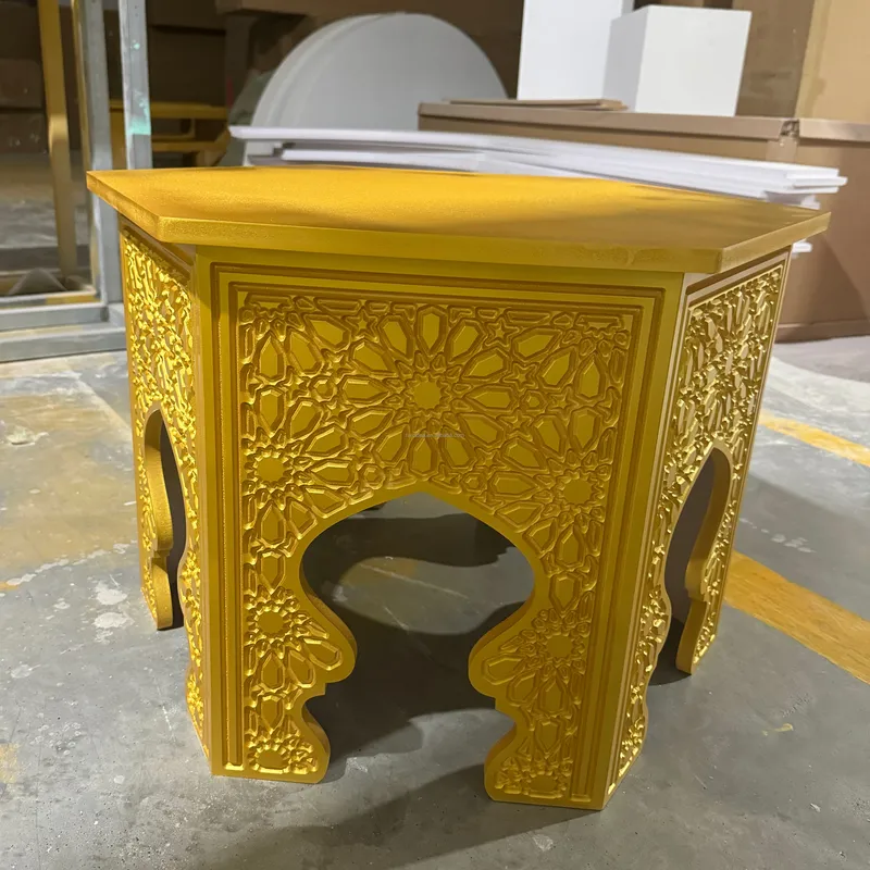 โต๊ะข้างเตียงทรงกลมลายดอกไม้สไ - Indian Wedding Decor Supply บทวิจารณ์และราคา