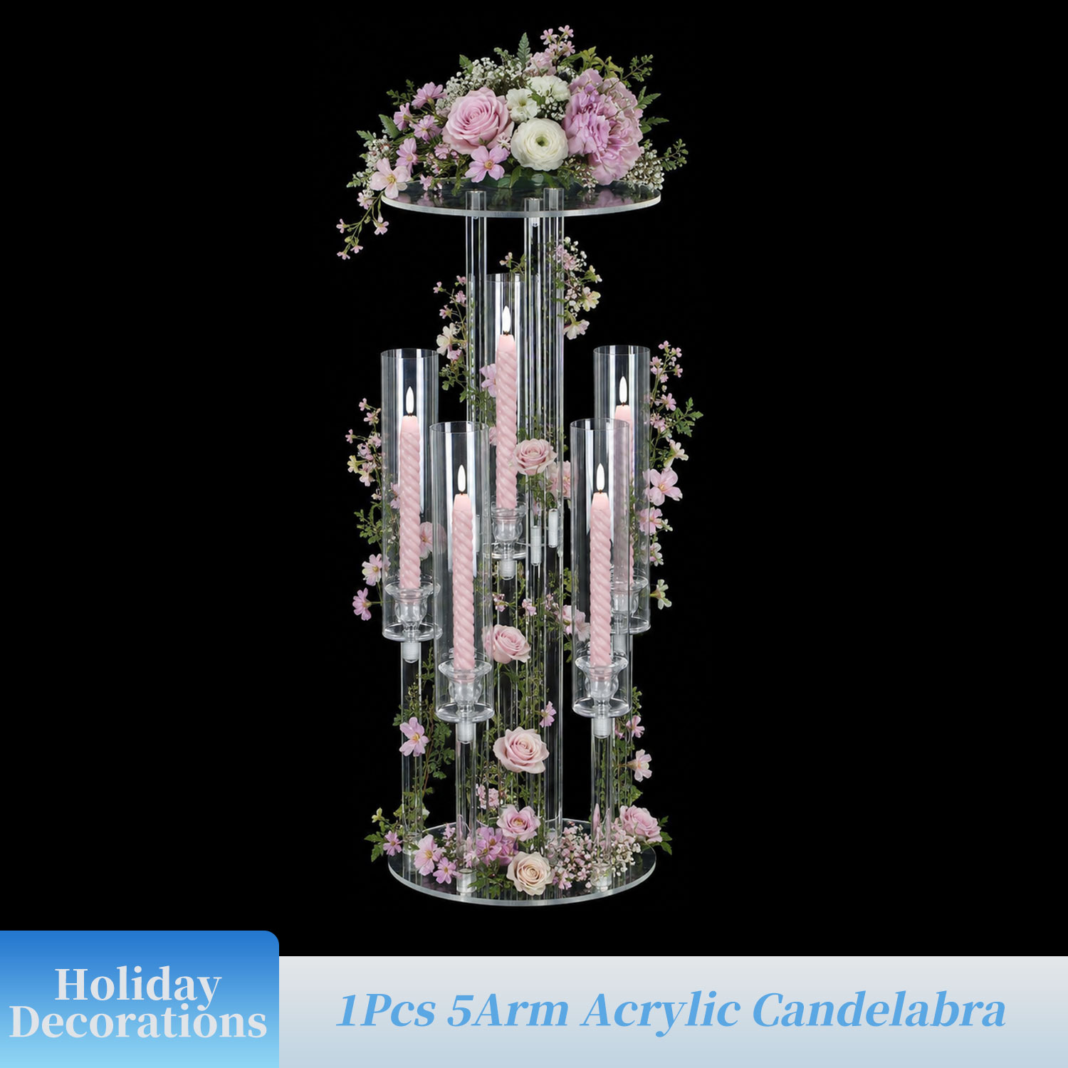 เชิงเทียนอะคริลิกแบบ 5 แขนพร้อ - Centerpiece Vase Tall บทวิจารณ์และราคา