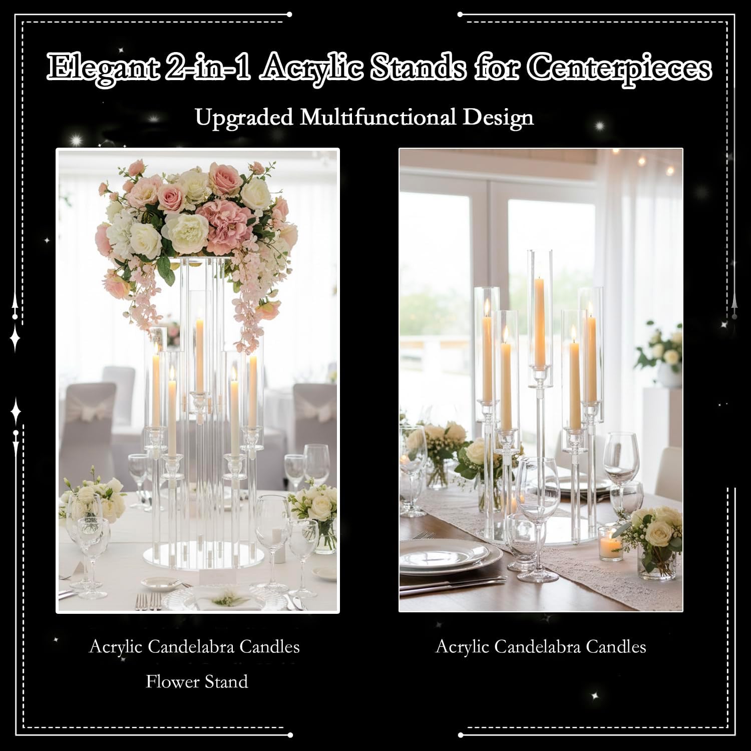 เชิงเทียนอะคริลิกแบบ 5 แขนพร้อ - Centerpiece Vase Tall บทวิจารณ์และราคา