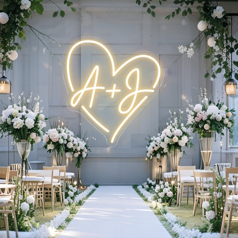 CUSTOM Initials หัวใจ LED Neon - Wedding Led บทวิจารณ์และราคา