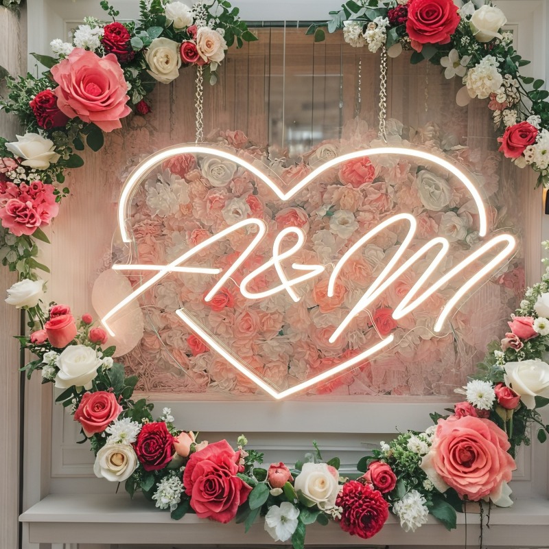 CUSTOM Initials หัวใจ LED Neon - Wedding Led บทวิจารณ์และราคา