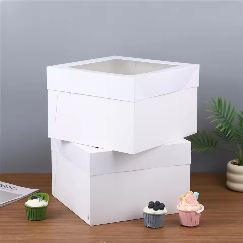 กล่องเค้กสีขาวแบบใช้แล้วทิ้งพร - Wedding Supply.Box บทวิจารณ์และราคา