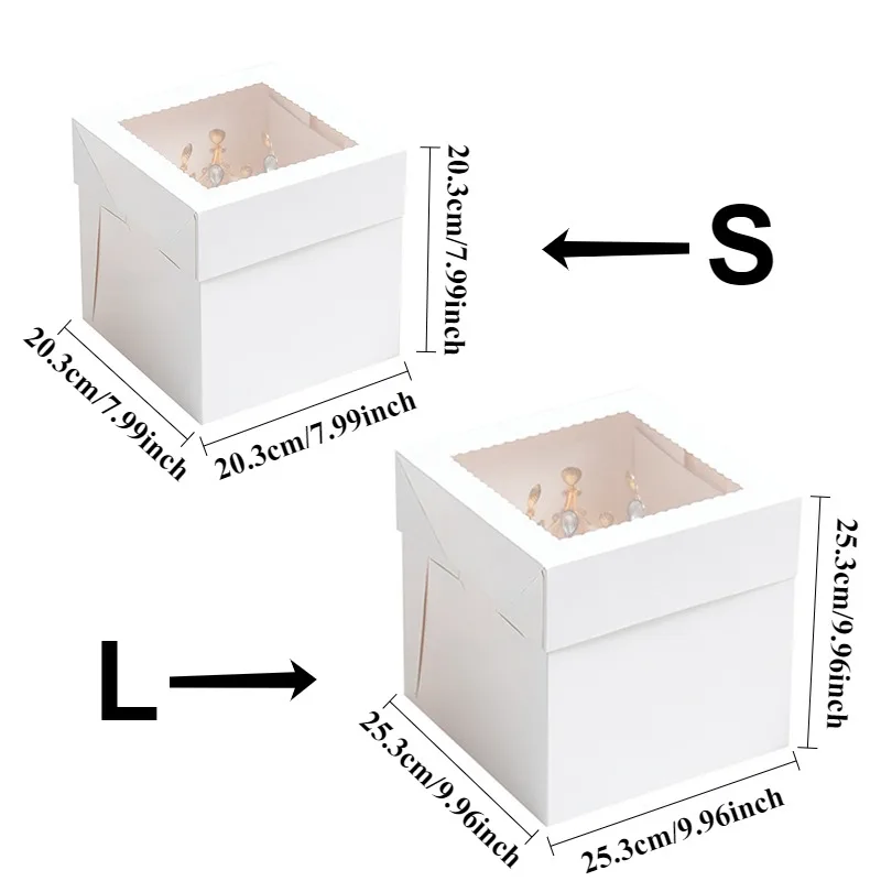 กล่องเค้กสีขาวแบบใช้แล้วทิ้งพร - Wedding Supply.Box บทวิจารณ์และราคา