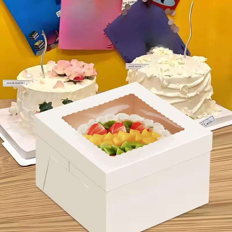 กล่องเค้กสีขาวแบบใช้แล้วทิ้งพร - Wedding Supply.Box บทวิจารณ์และราคา