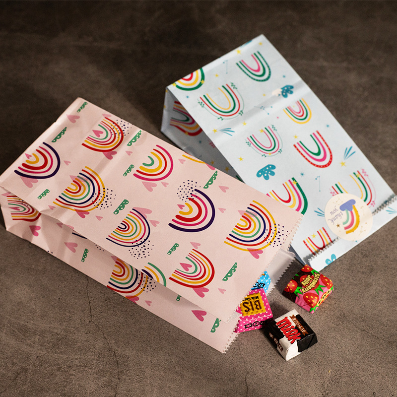 ถุงกระดาษขนาดเล็ก Rainbow พิมพ - Wedding Supply.Box บทวิจารณ์และราคา