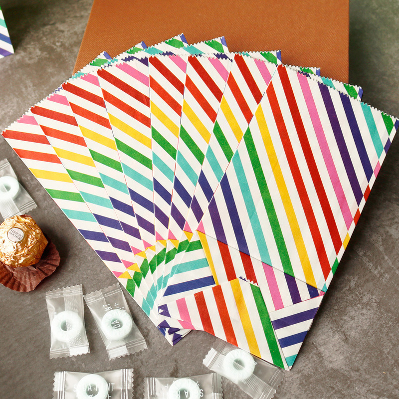 ถุงกระดาษขนาดเล็ก Rainbow พิมพ - Wedding Supply.Box บทวิจารณ์และราคา