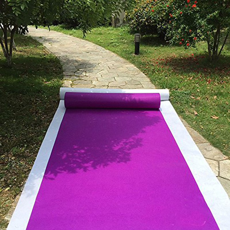สีม่วงบริสุทธิ์ผ้าไม่ทองานแต่ง - Aisle Runner White บทวิจารณ์และราคา