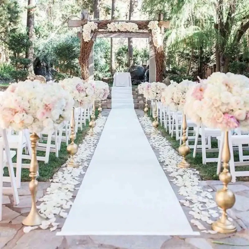 พรมผ้านอนวูฟเวนสำหรับงานแต่งงา - Aisle Runner White บทวิจารณ์และราคา