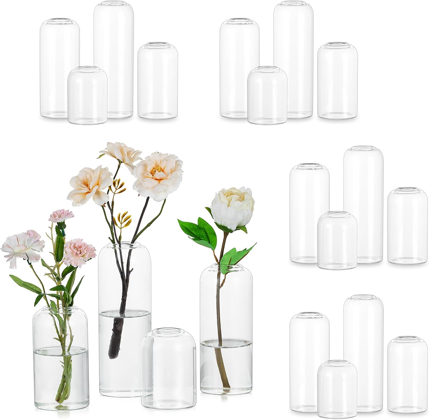 แจกันแก้ว Hewory สำหรับดอกไม้: - Centerpiece Vase Tall บทวิจารณ์และราคา