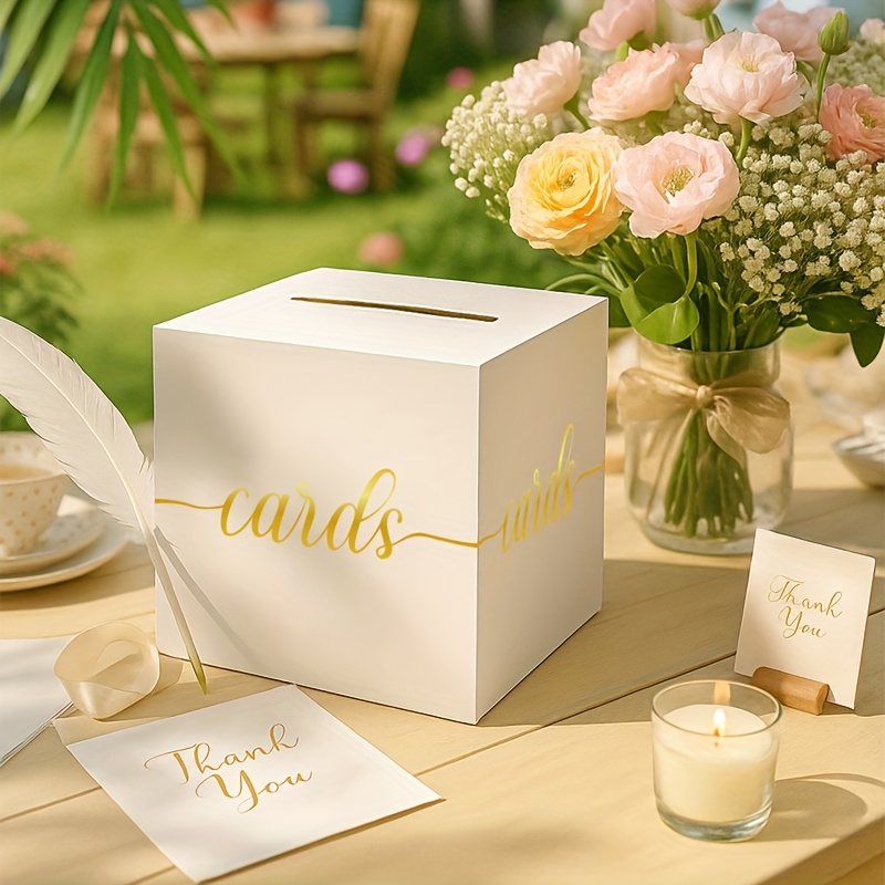 การ์ดแต่งงานสีขาว 4 ชิ้น พร้อม - Wedding Card Box บทวิจารณ์และราคา