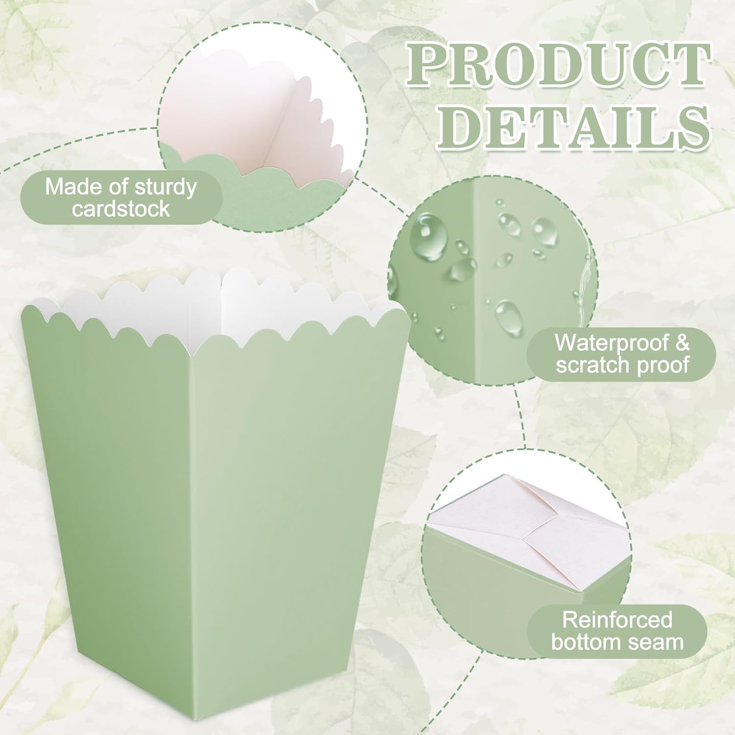 12 ชิ้น Sage สีเขียว Mini กล่อ - Wedding Supply.Box บทวิจารณ์และราคา